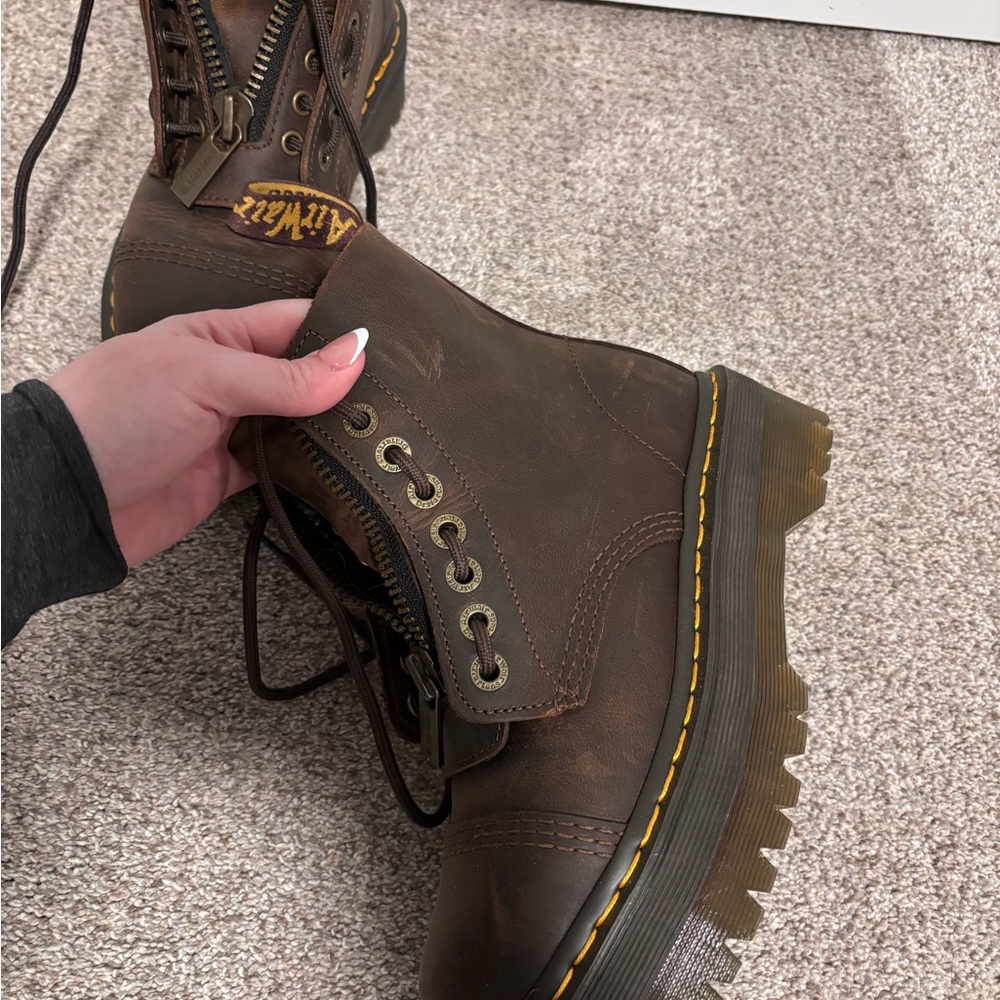 Dr. Martens Jayden Platform Brown Leather Women's size 39/8 - Picture 8 of 9